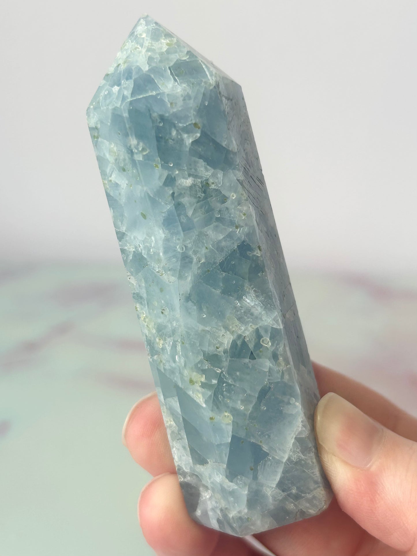 Blue Calcite Tower