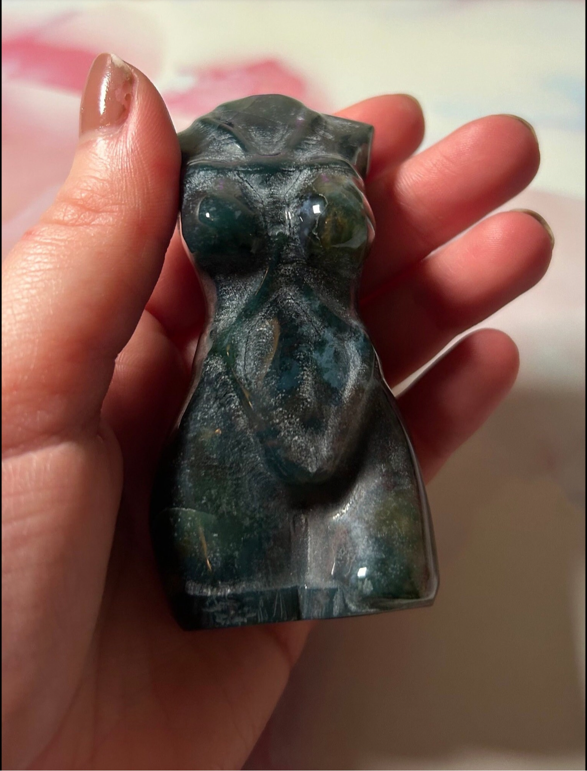 Moss Agate Goddess Body