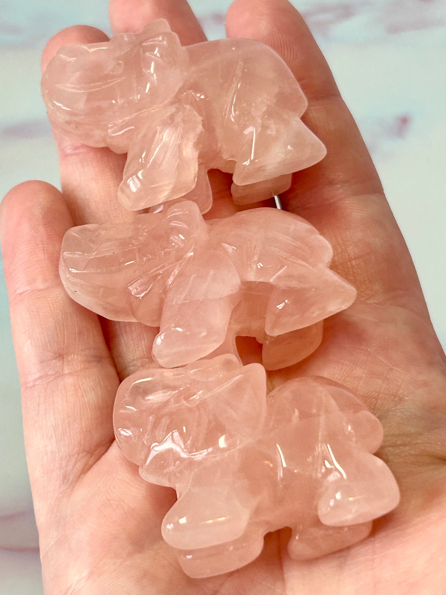 Rose Quartz Elephant