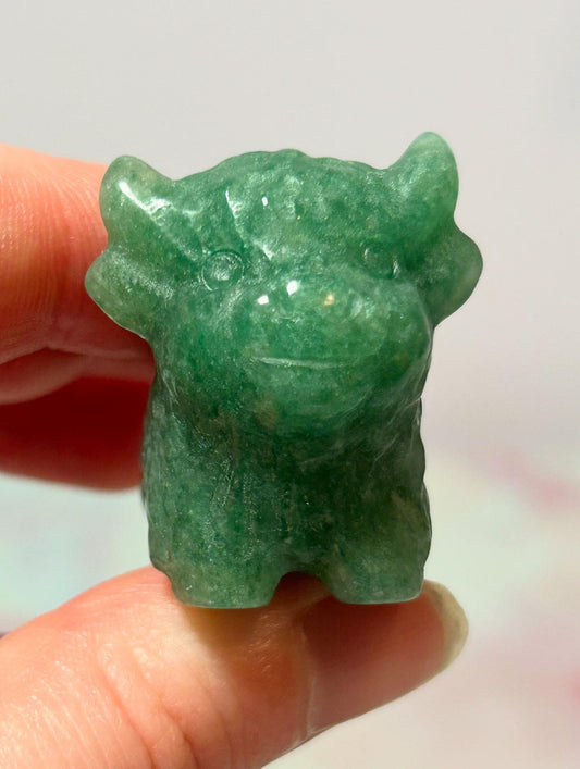 Green Aventurine Highland Cow