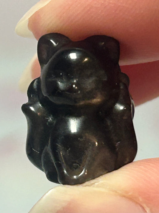 Silver Sheen Obsidian Fox