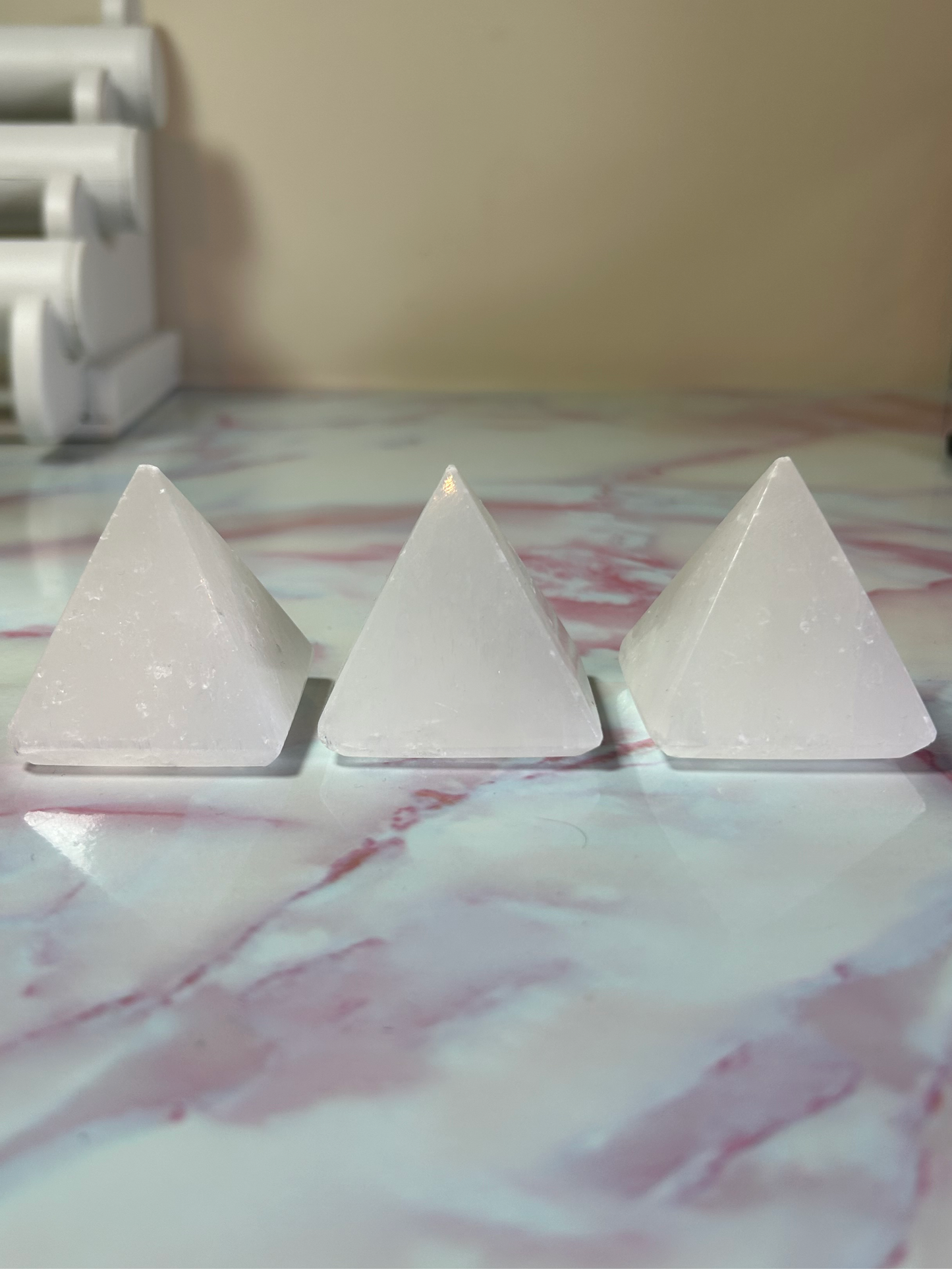 Selenite Pyramids