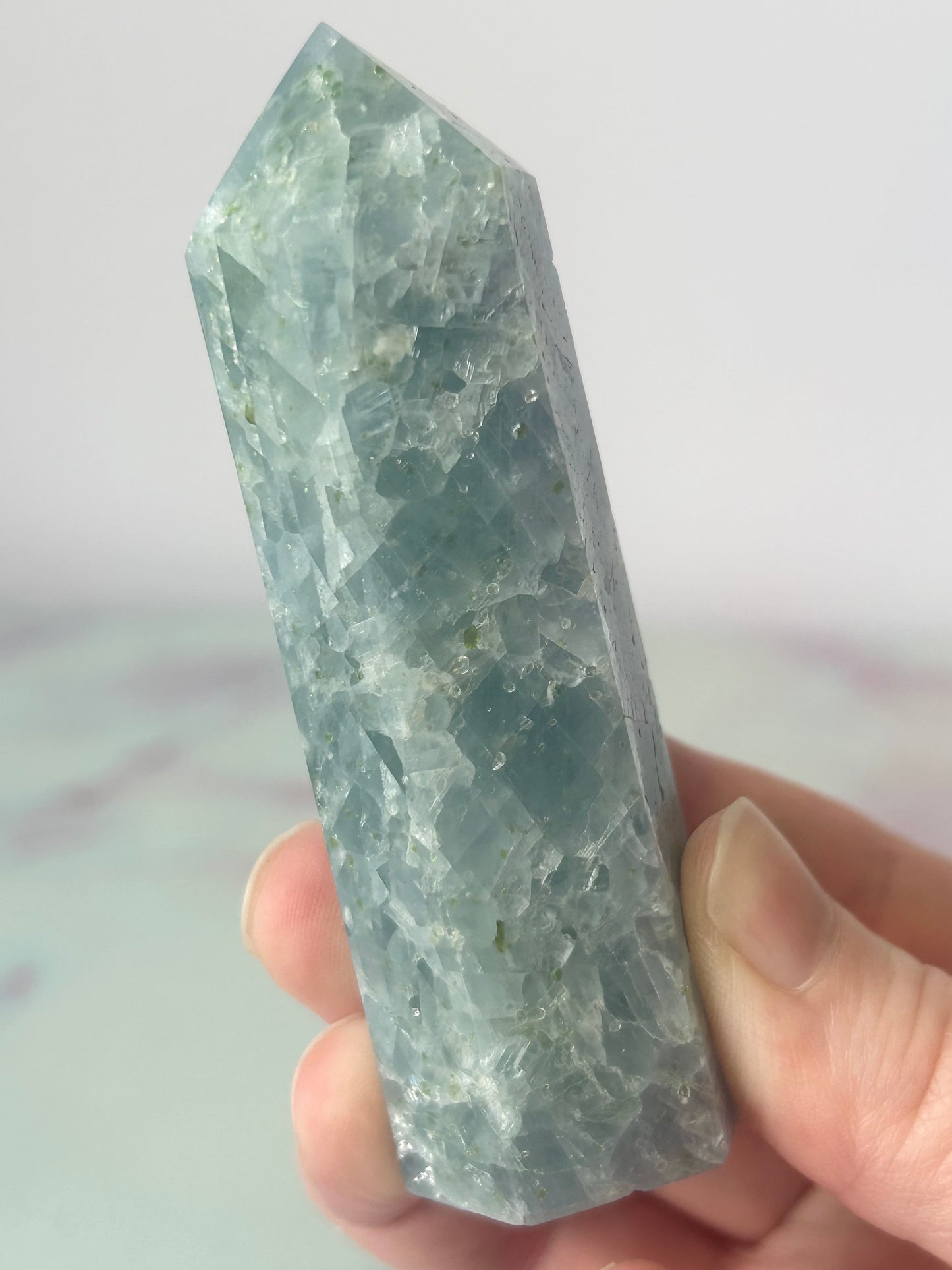 Blue Calcite Tower