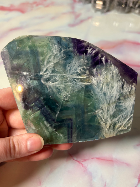 Feather Fluorite Slab C