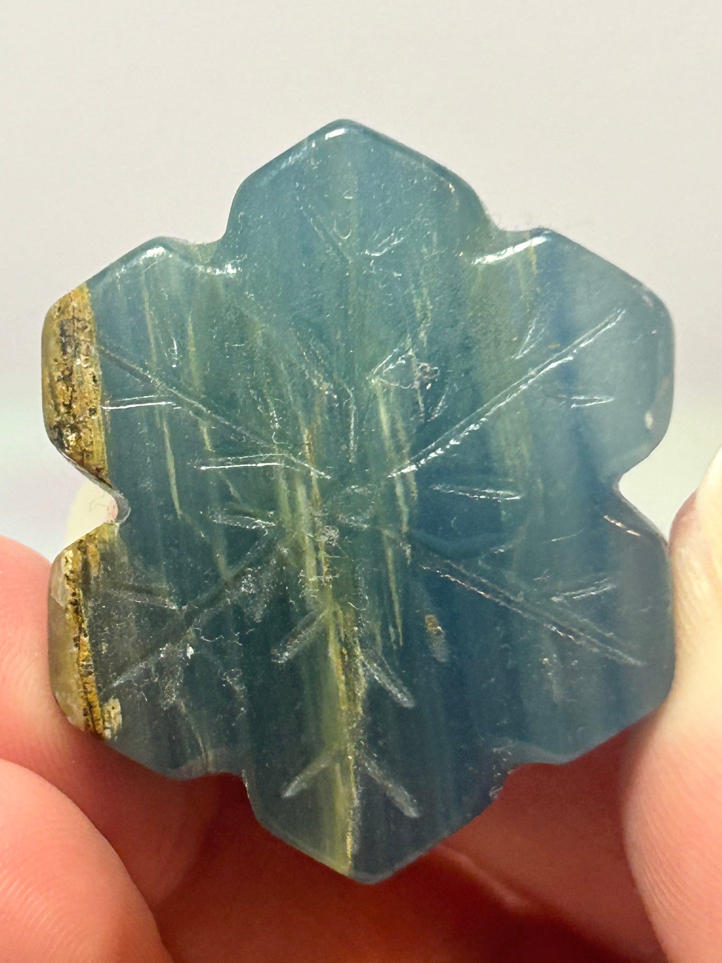 Blue Onyx Snowflake