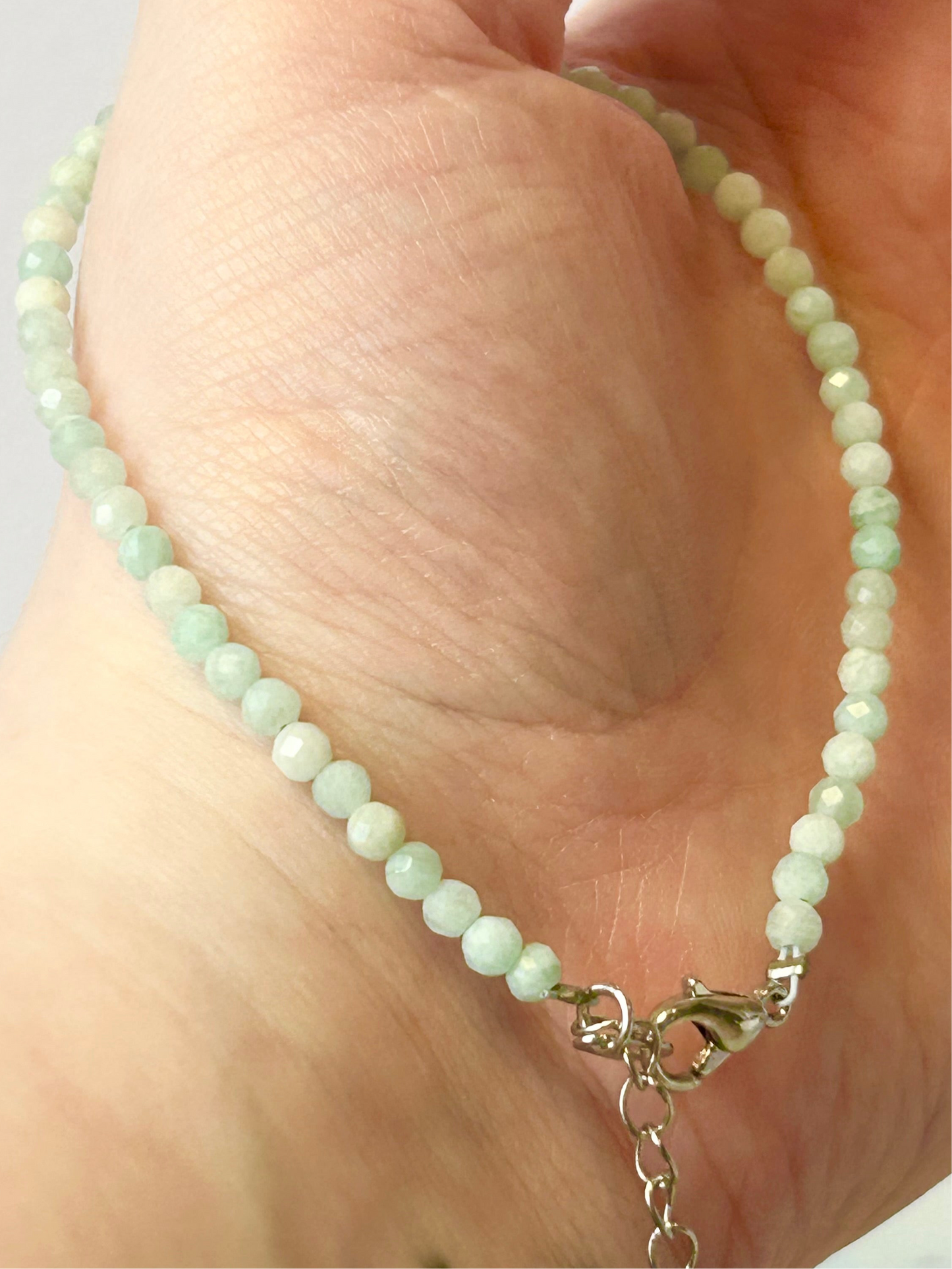 Blue Aragonite Faceted Bracelet