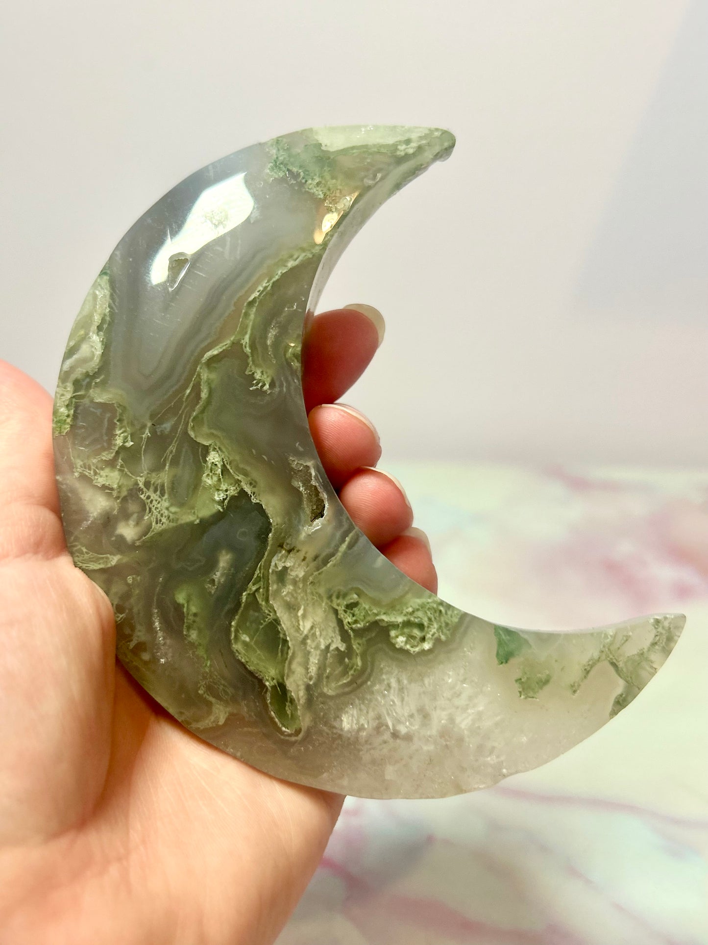 Moss Agate Moon