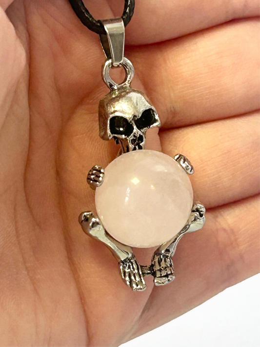 Rose Quartz Skelton Necklace