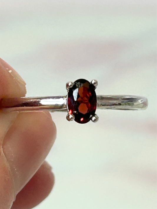 Garnet Adjustable Ring