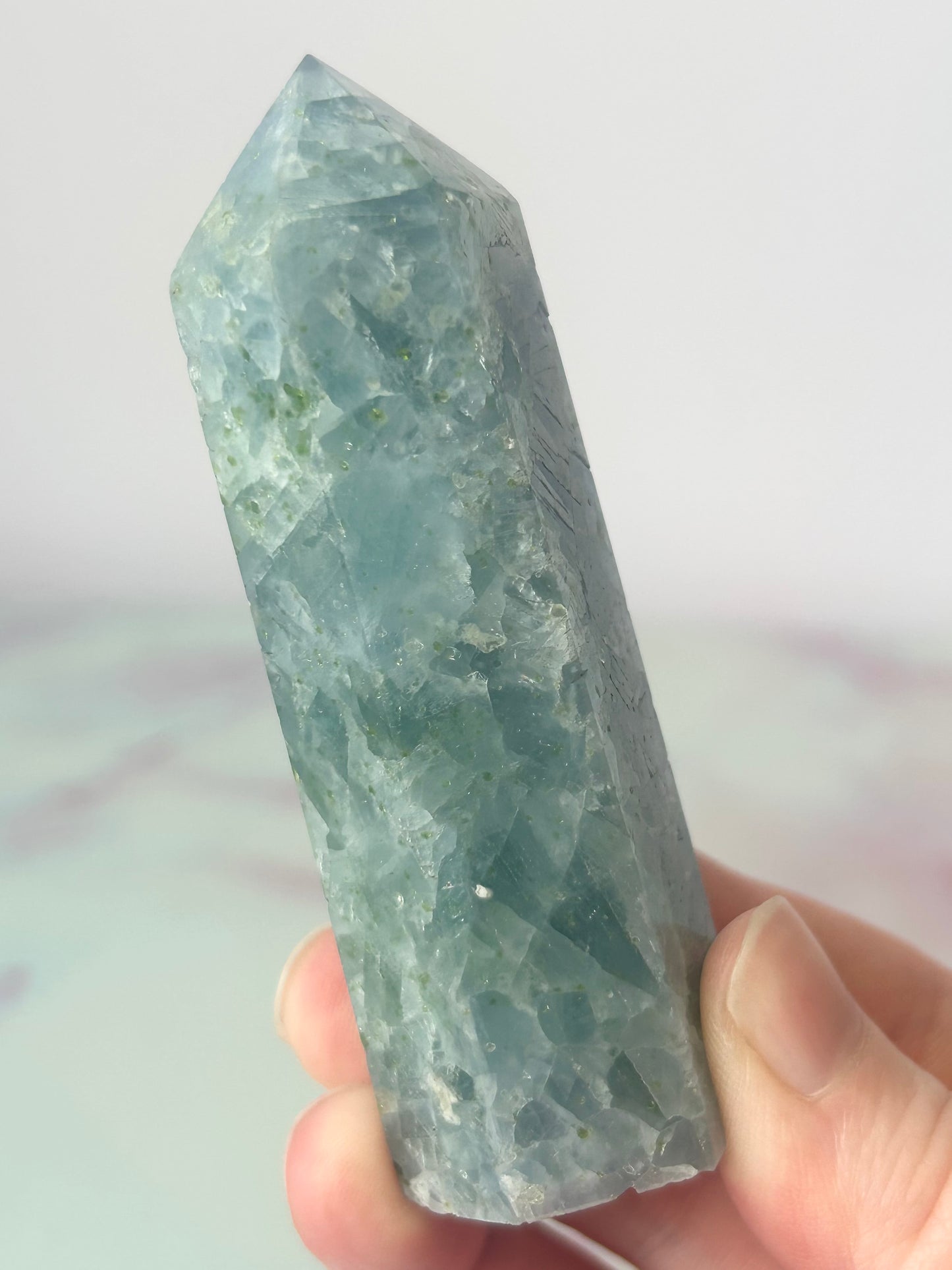 Blue Calcite Tower