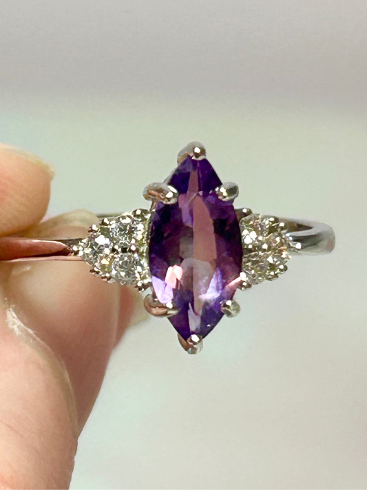 Amethyst S925 Adjustable Ring