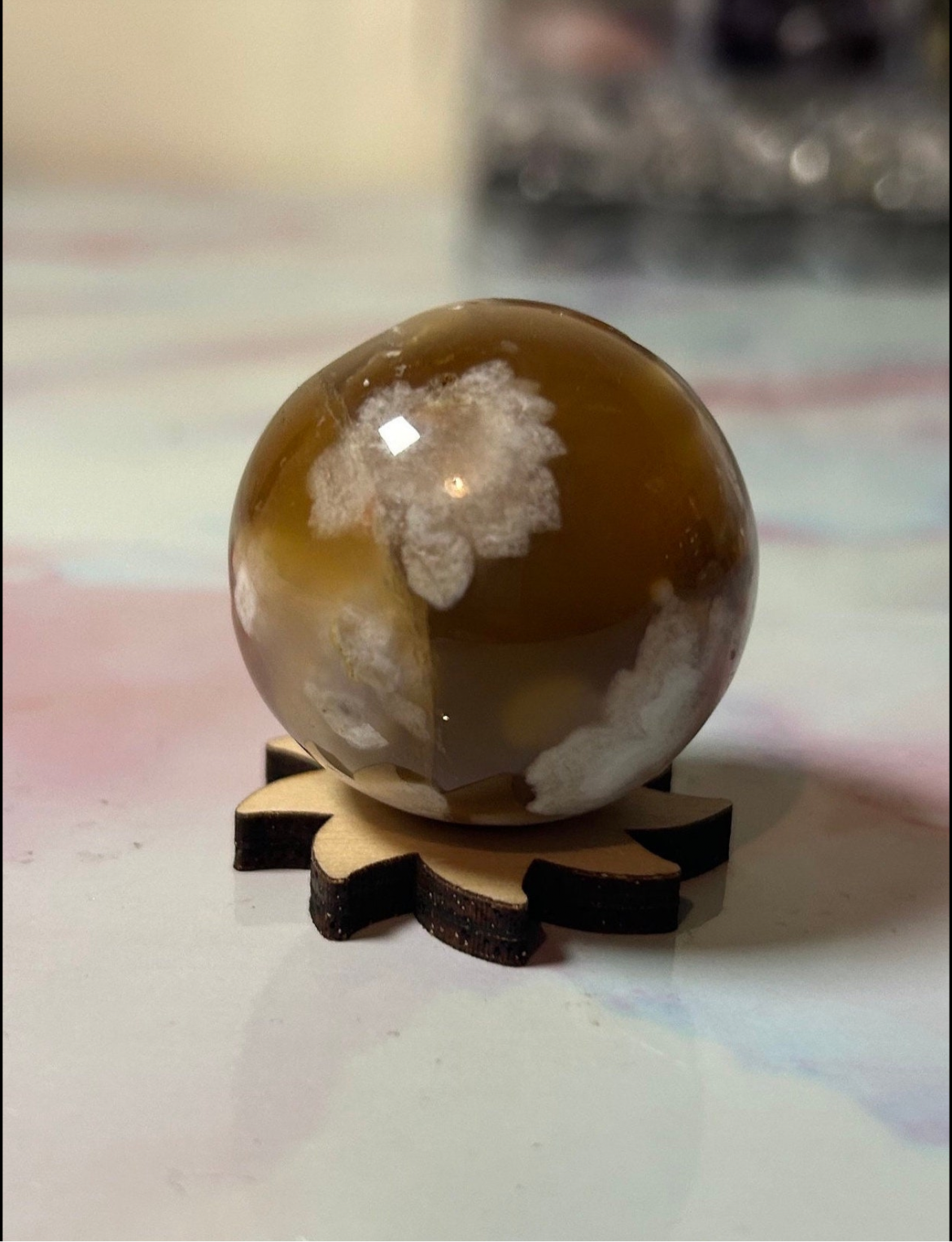 Flower Agate Sphere