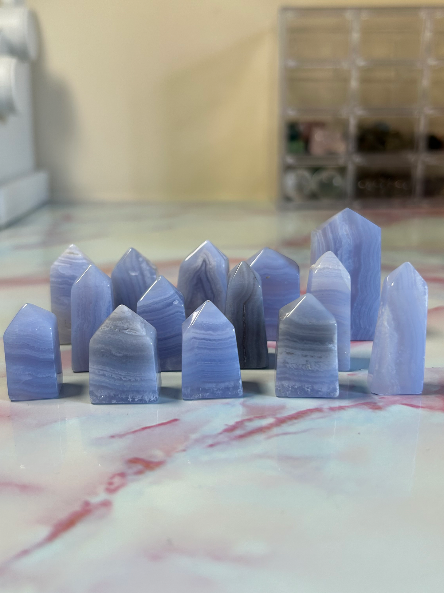 Blue Lace Agate Towers