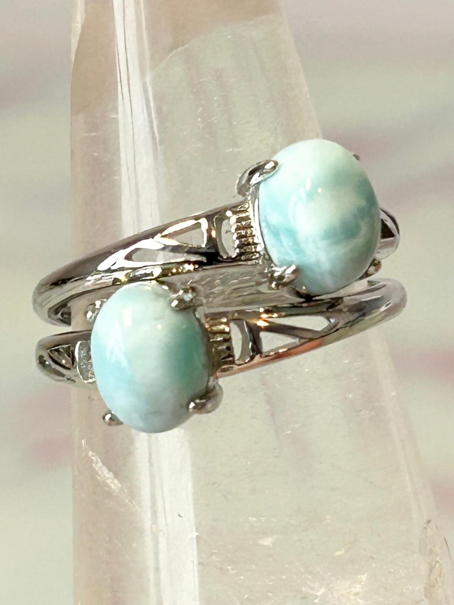 Larimar Adjustable Ring