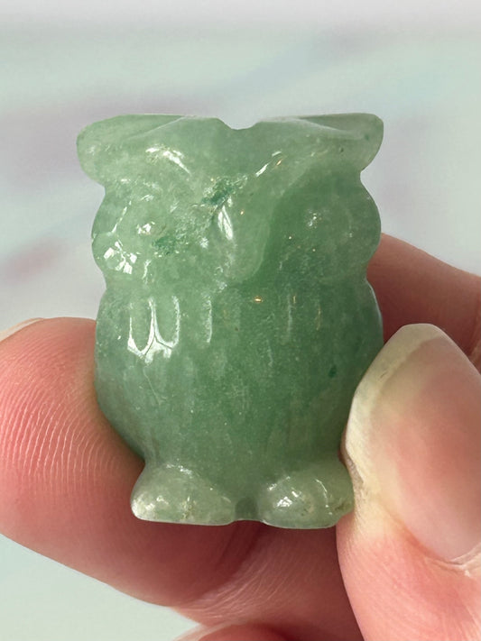 Green Aventurine Owl
