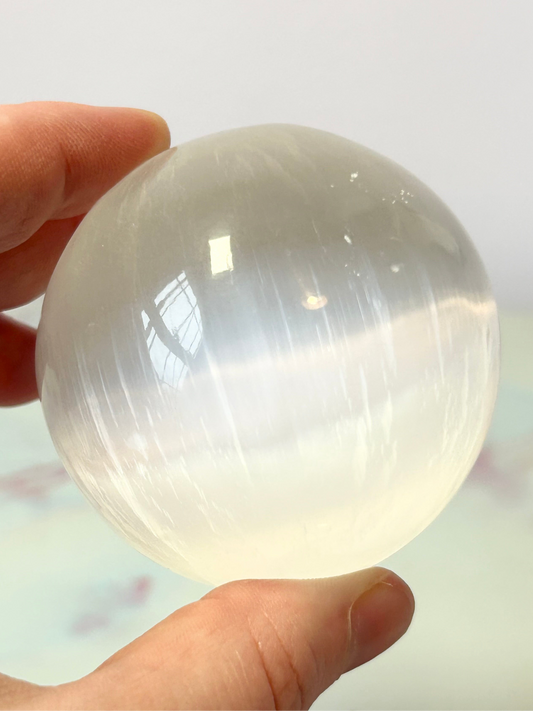 Selenite Medium Sphere