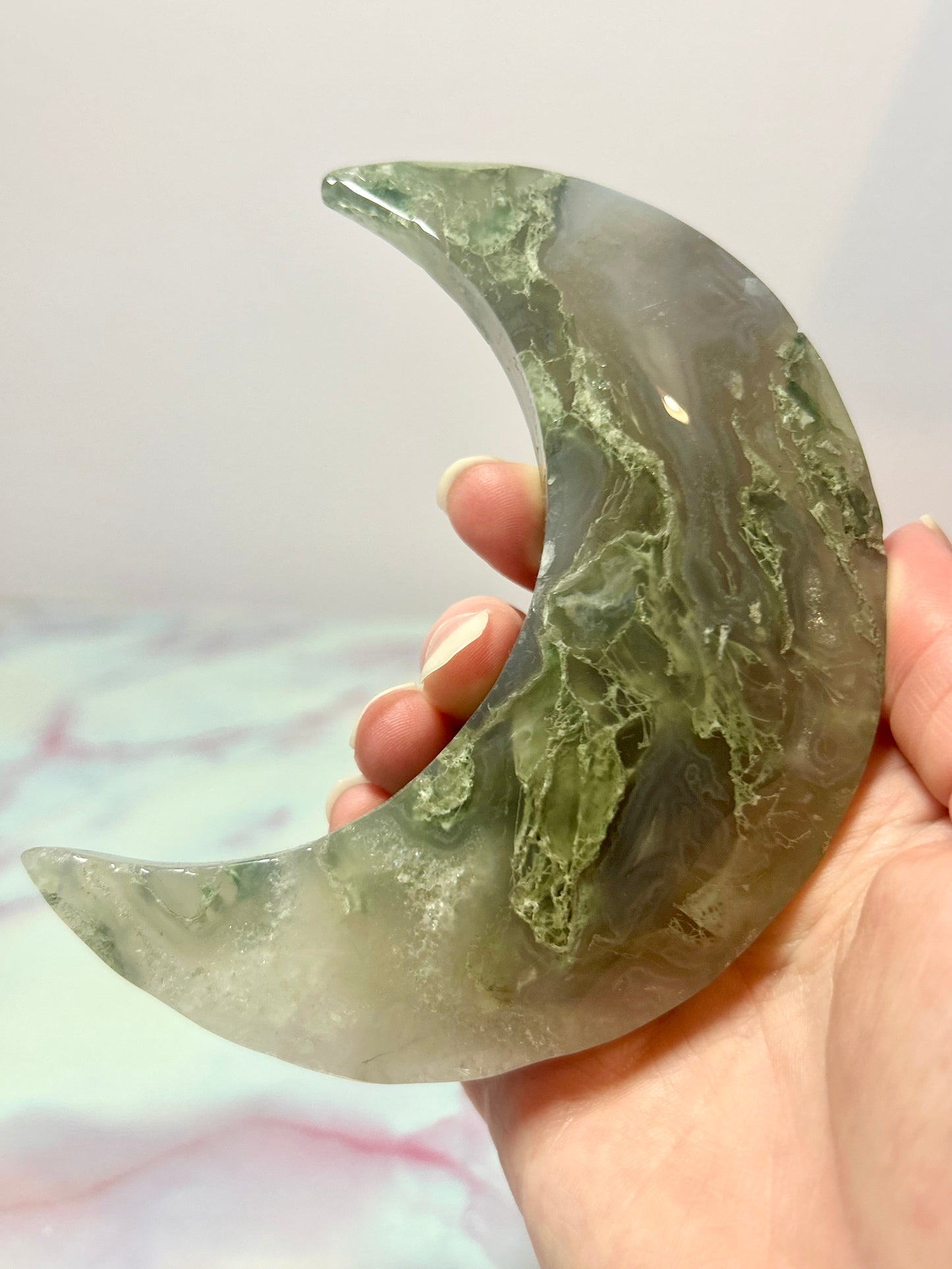 Moss Agate Moon