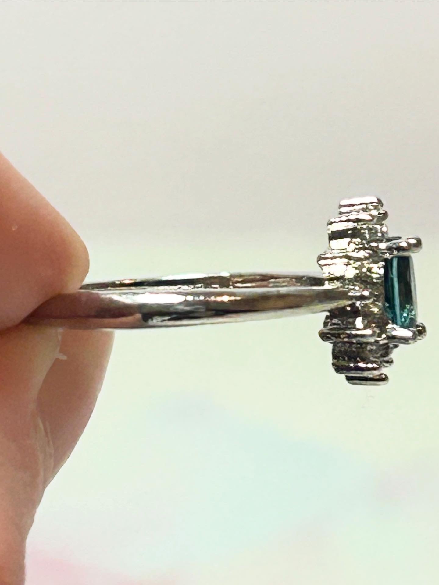 Blue Topaz Adjustable Ring