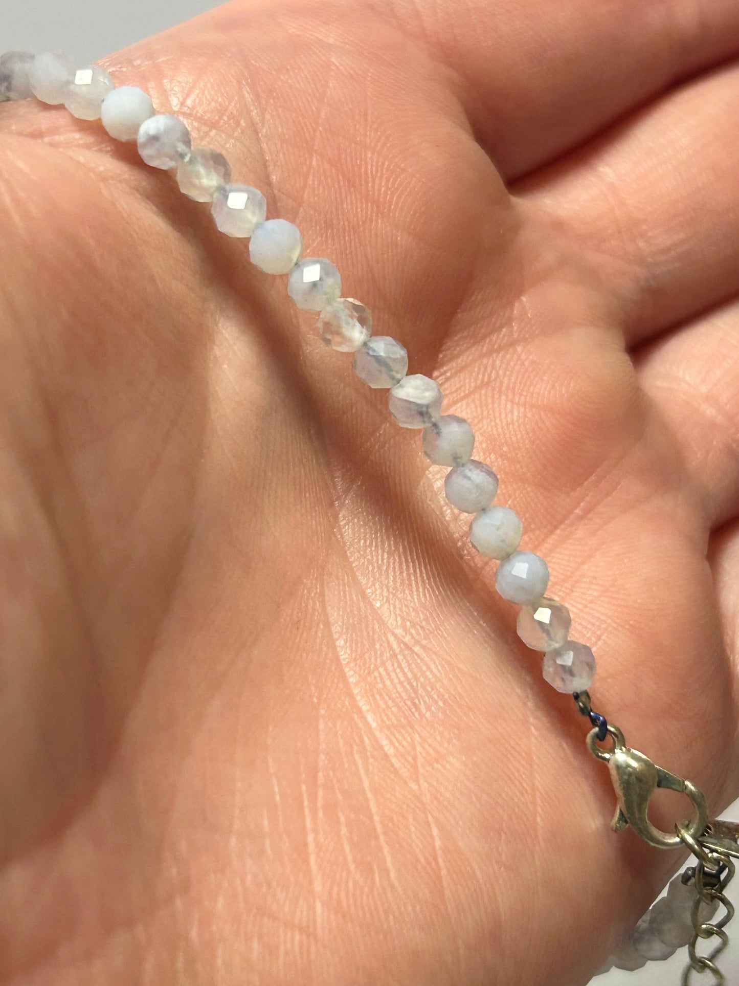 Blue Chalcedony Faceted Bracelet