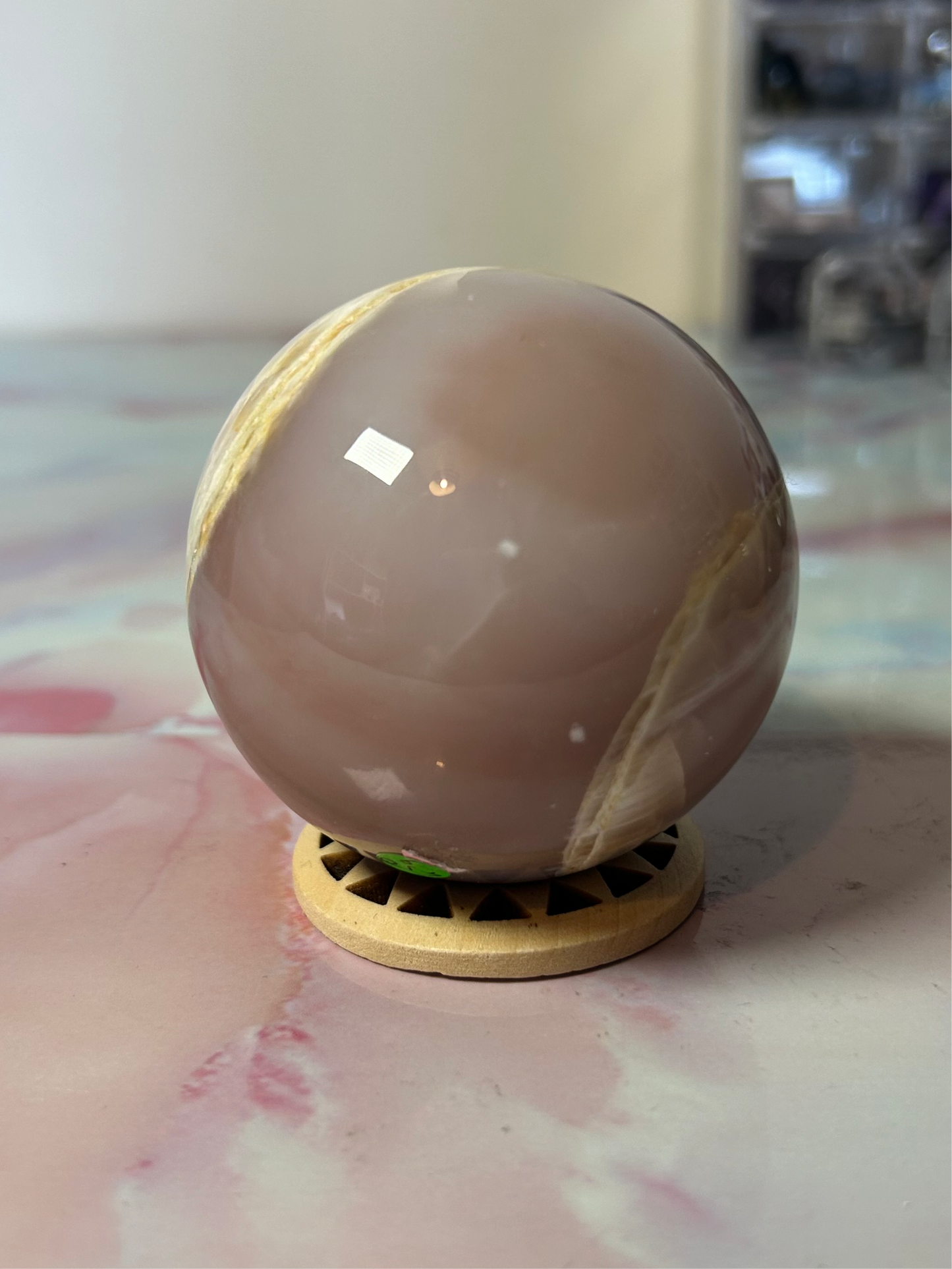 Pink Banded Onyx Sphere A