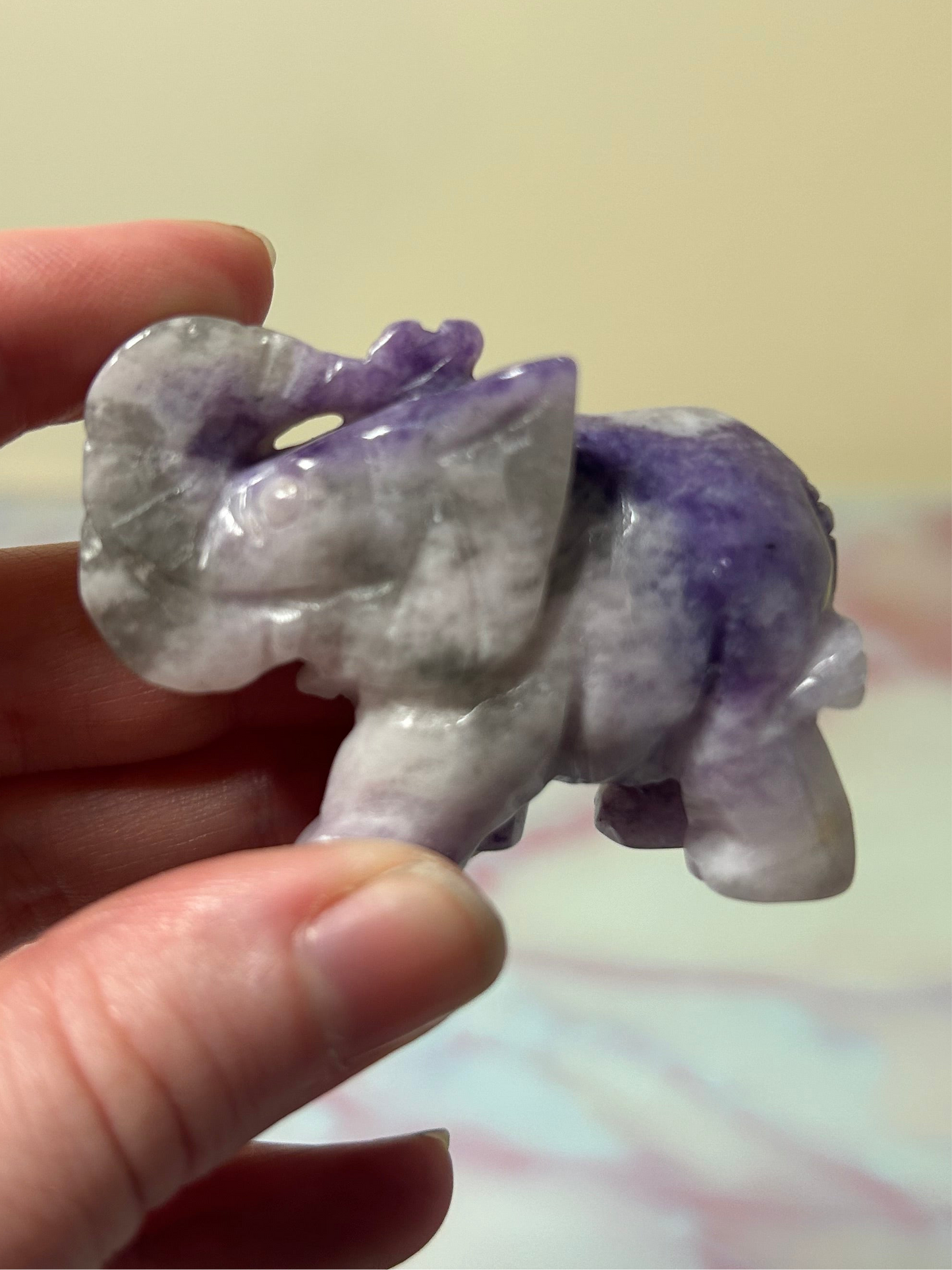 Lepidolite Elephants