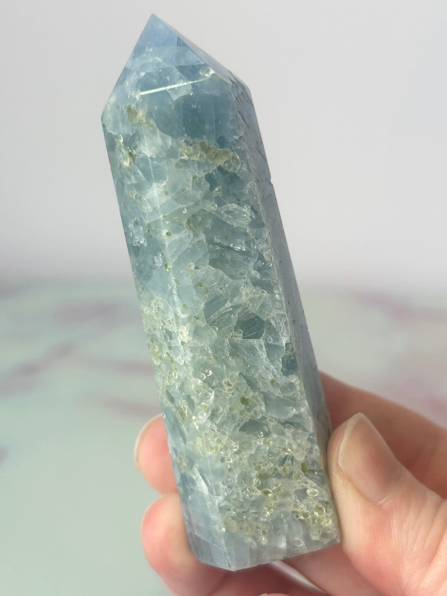 Blue Calcite Tower