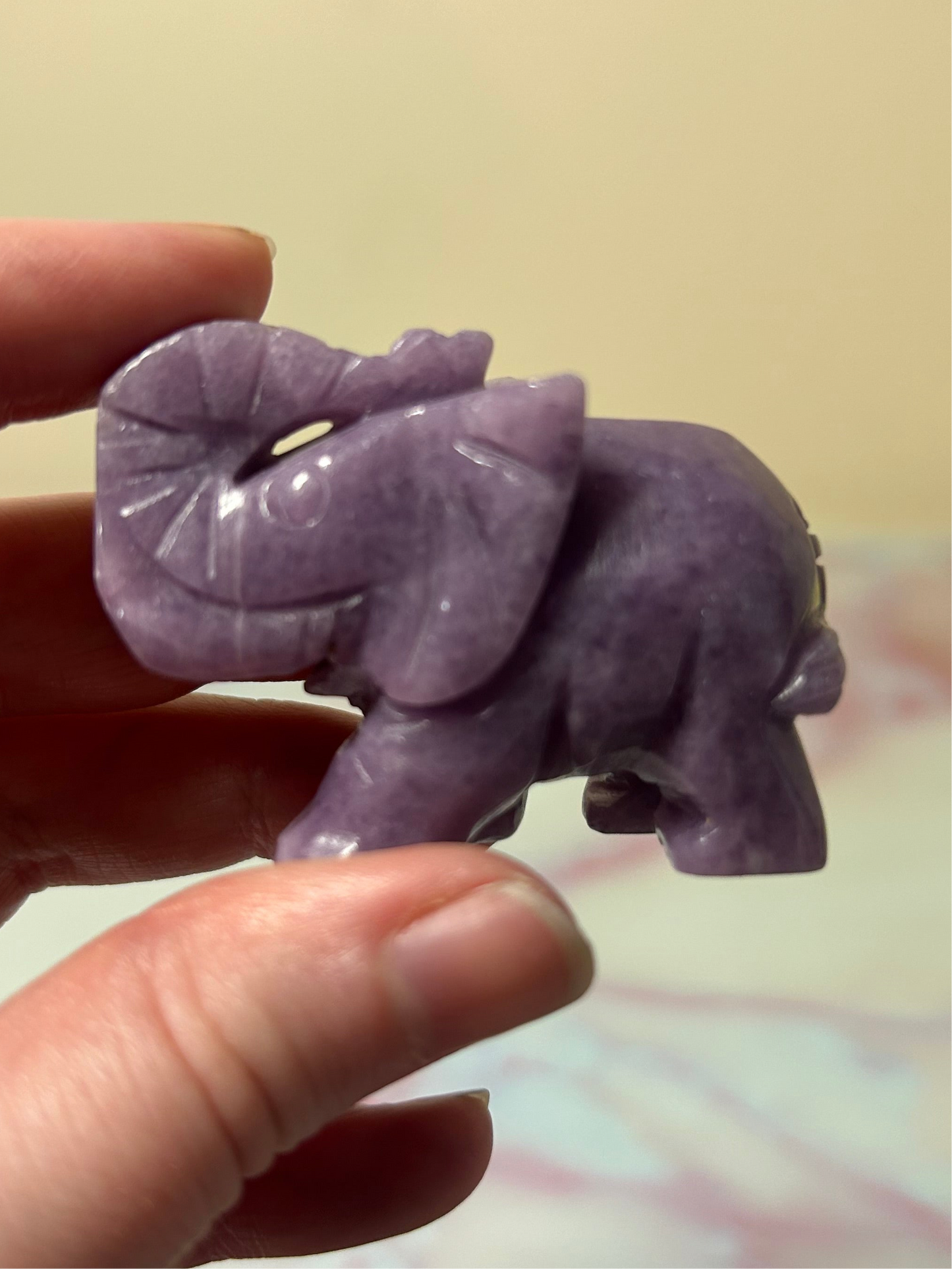 Lepidolite Elephants