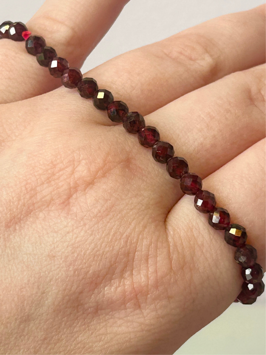 Garnet Faceted Bracelet