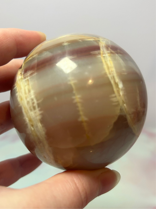 Pink Banded Onyx Sphere A