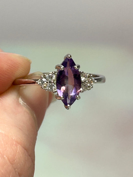 Amethyst S925 Adjustable Ring