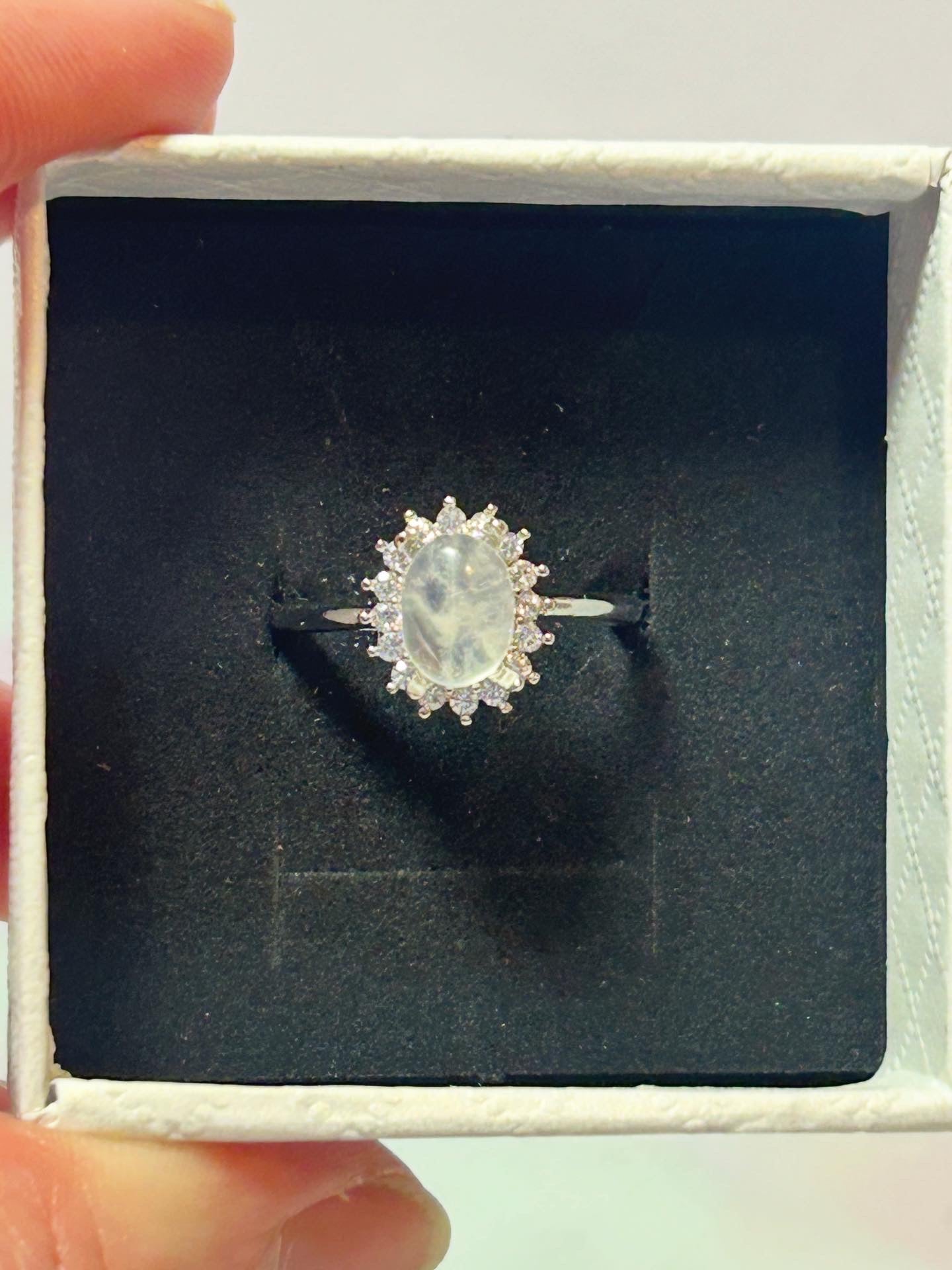 Moonstone Adjustable Ring