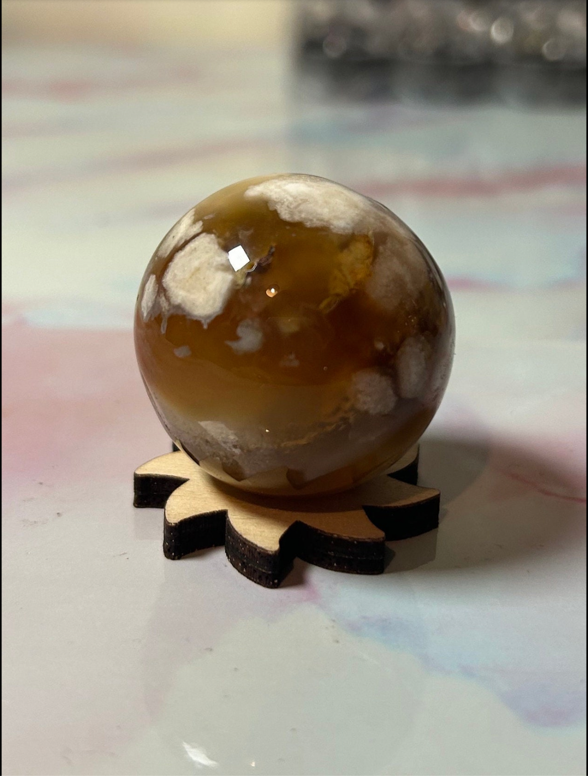 Flower Agate Sphere