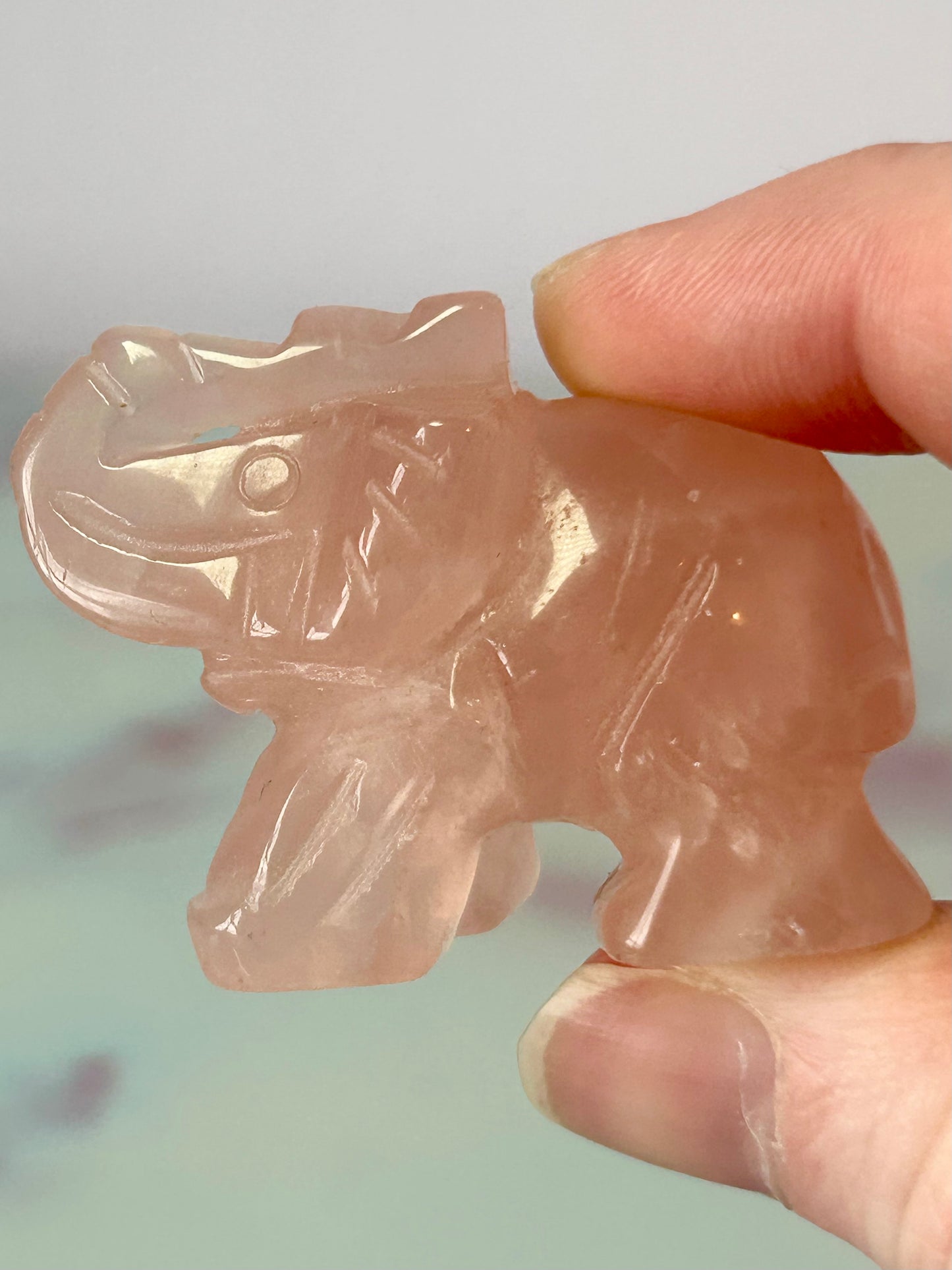 Rose Quartz Elephant