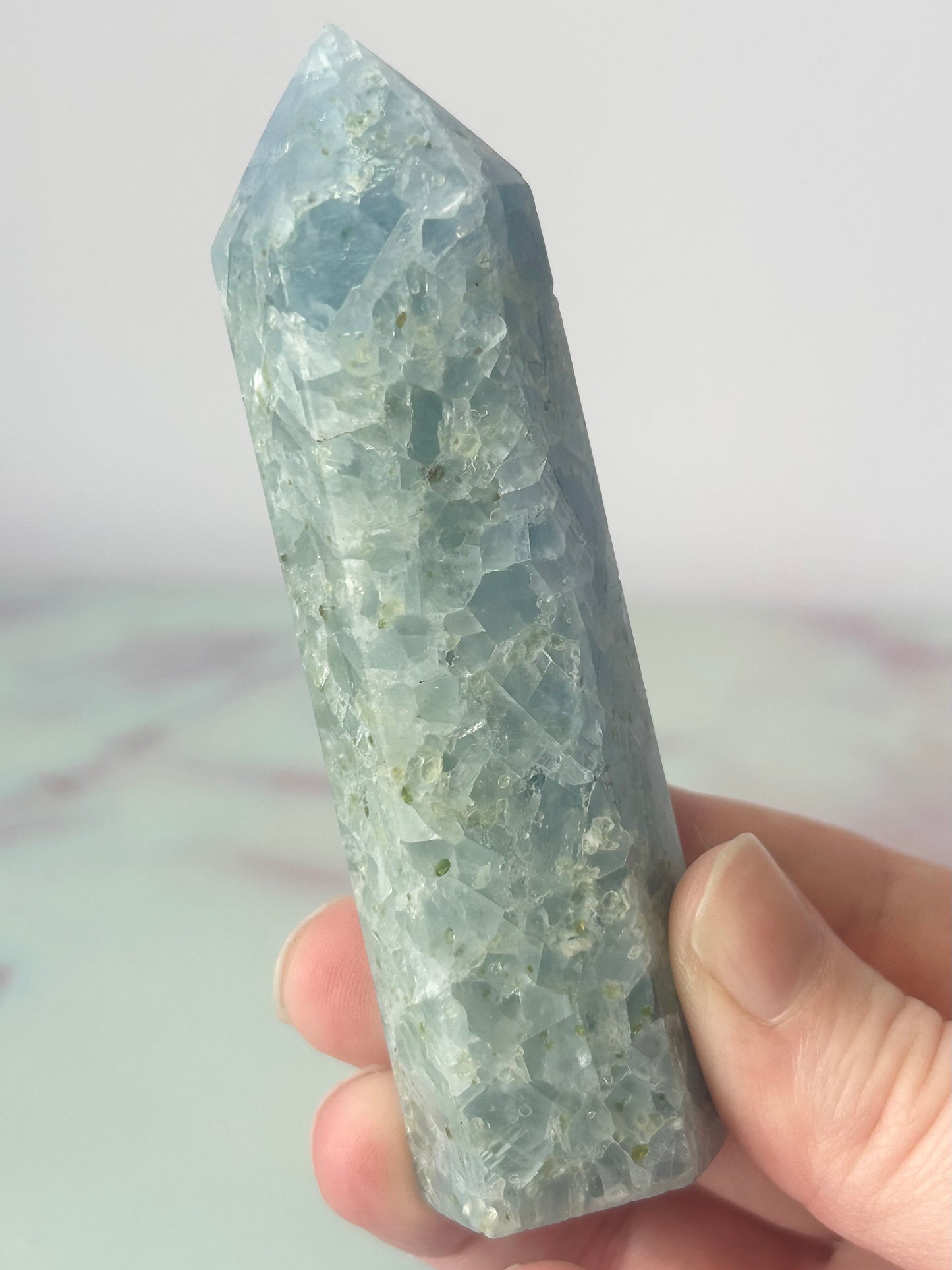 Blue Calcite Tower