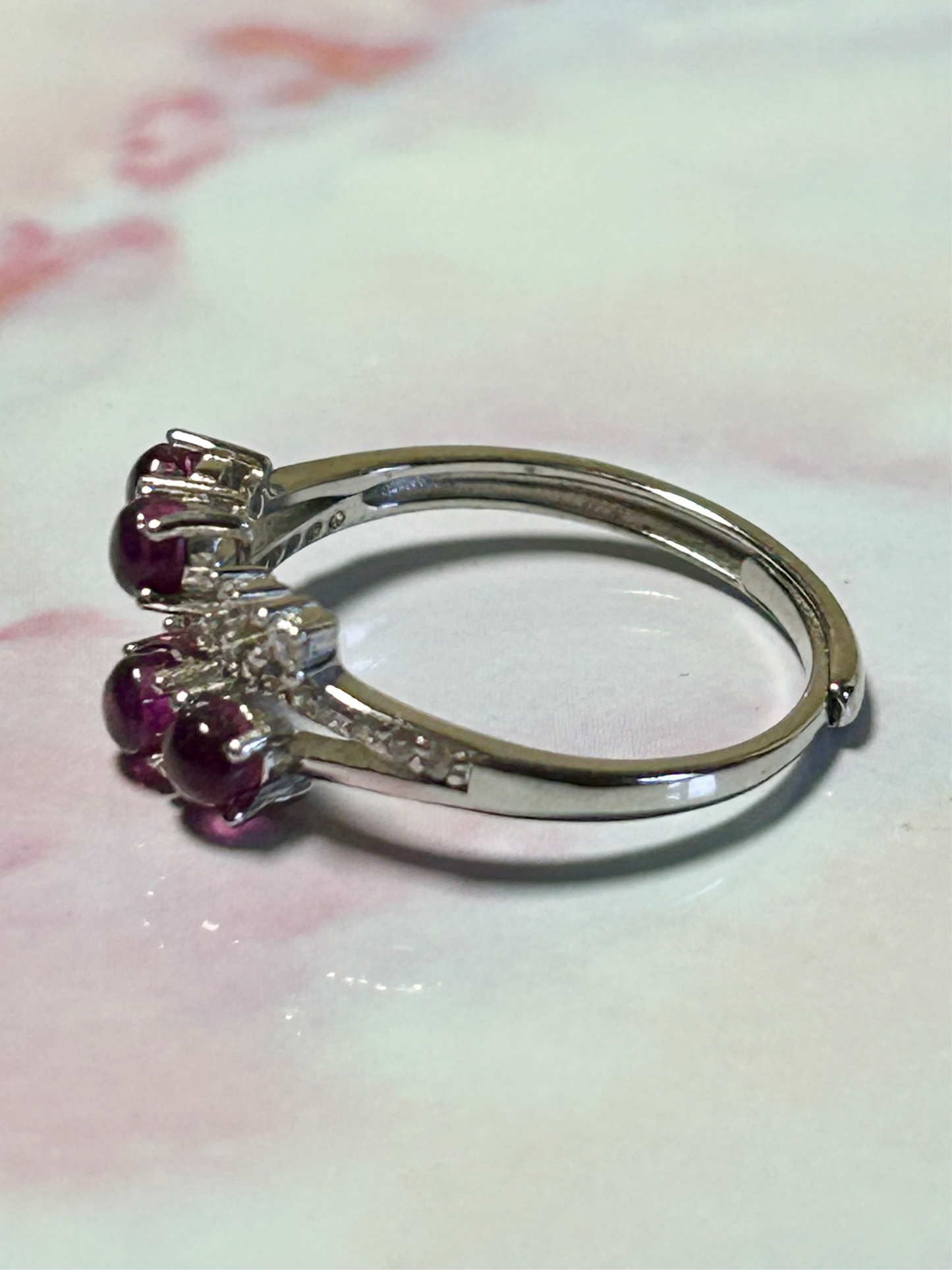 Purple Garnet S925 Adjustable Rings