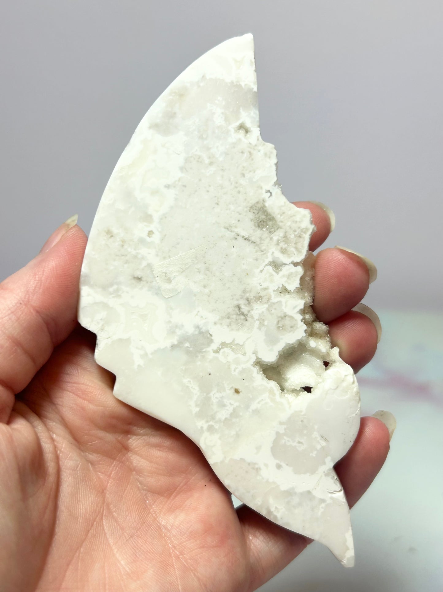 White Plume Agate Butterfly Wings