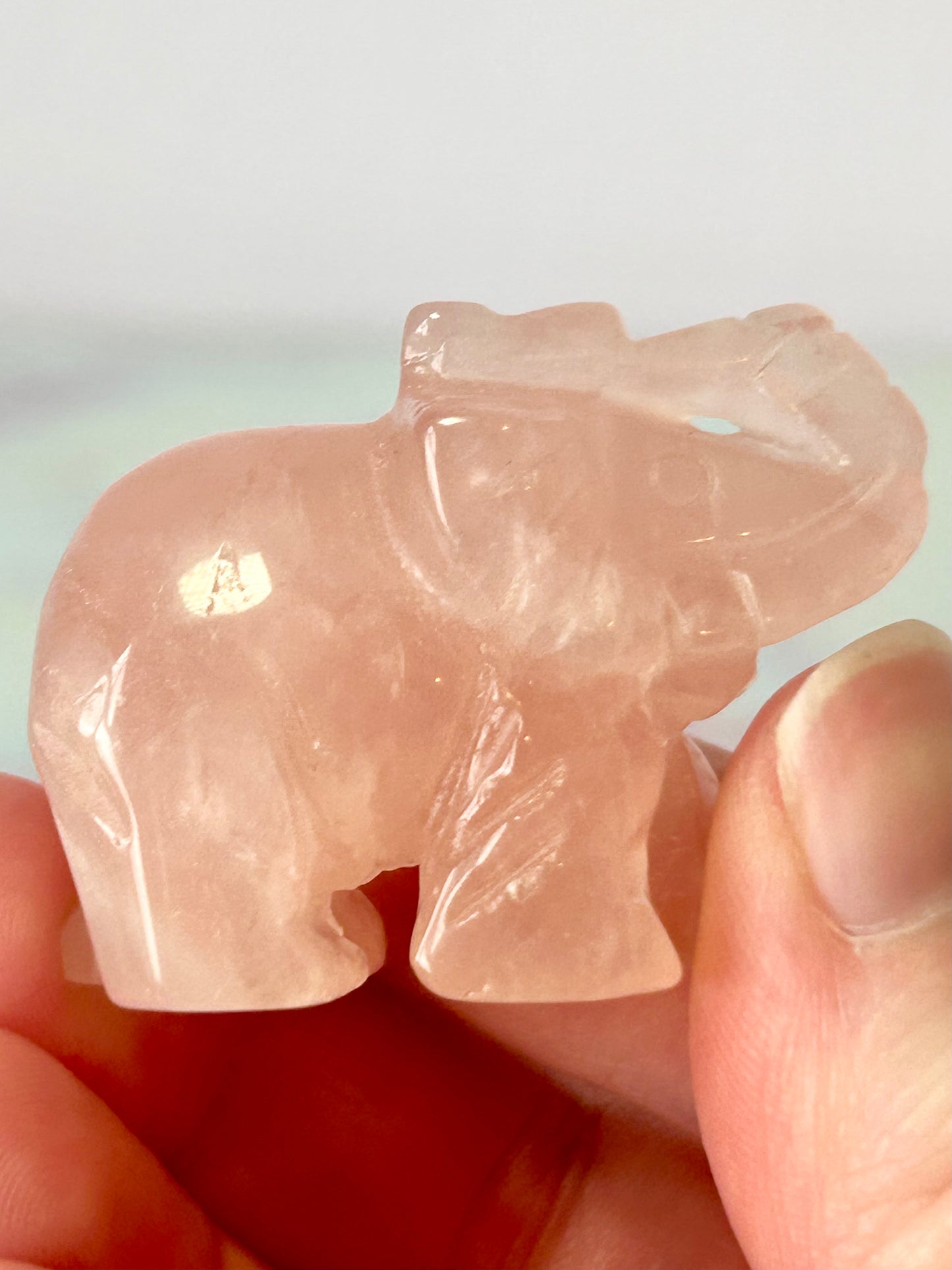 Rose Quartz Elephant
