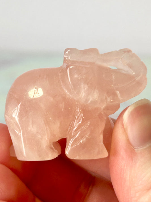 Rose Quartz Elephant