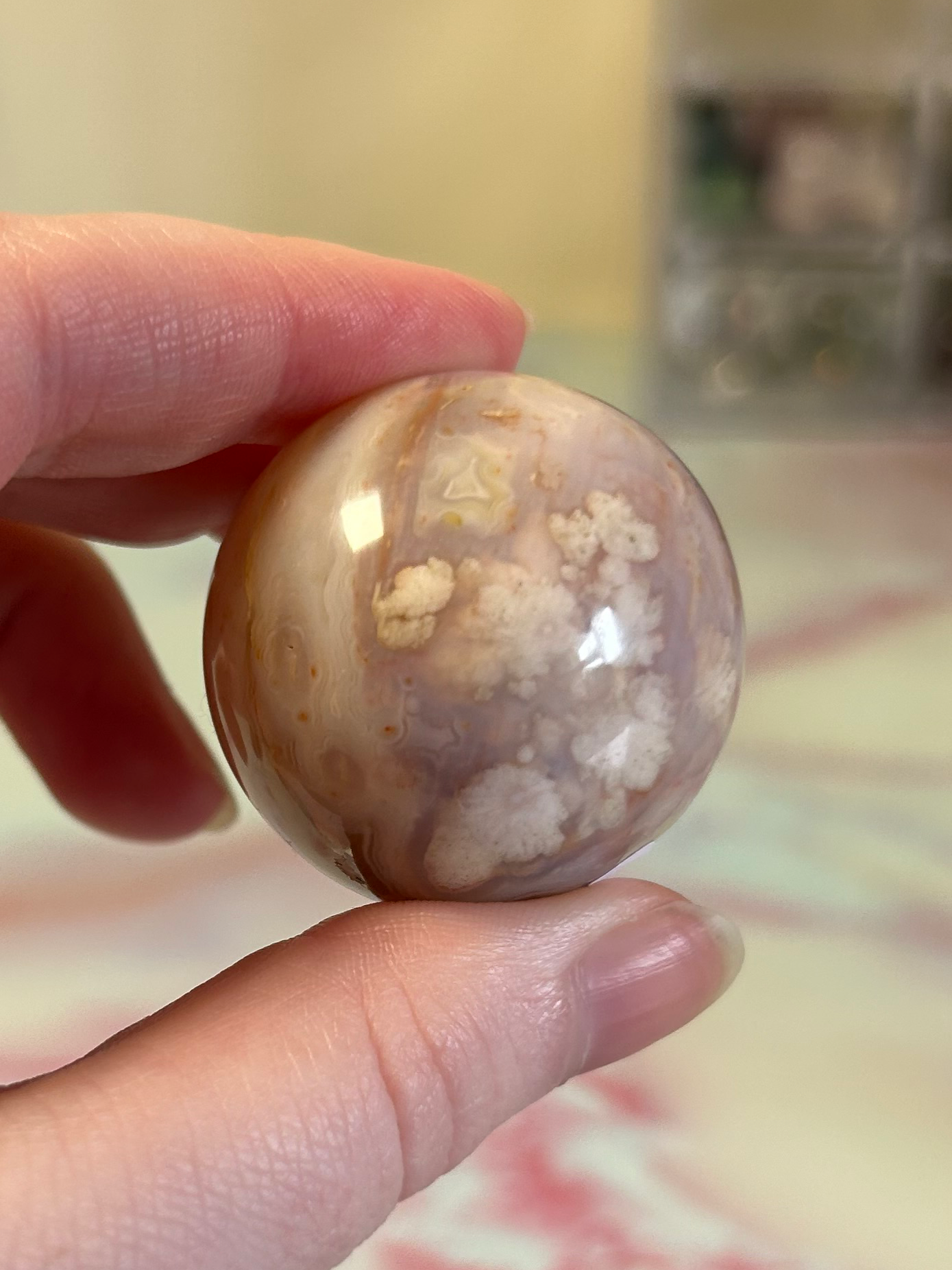 Flower Agate Sphere