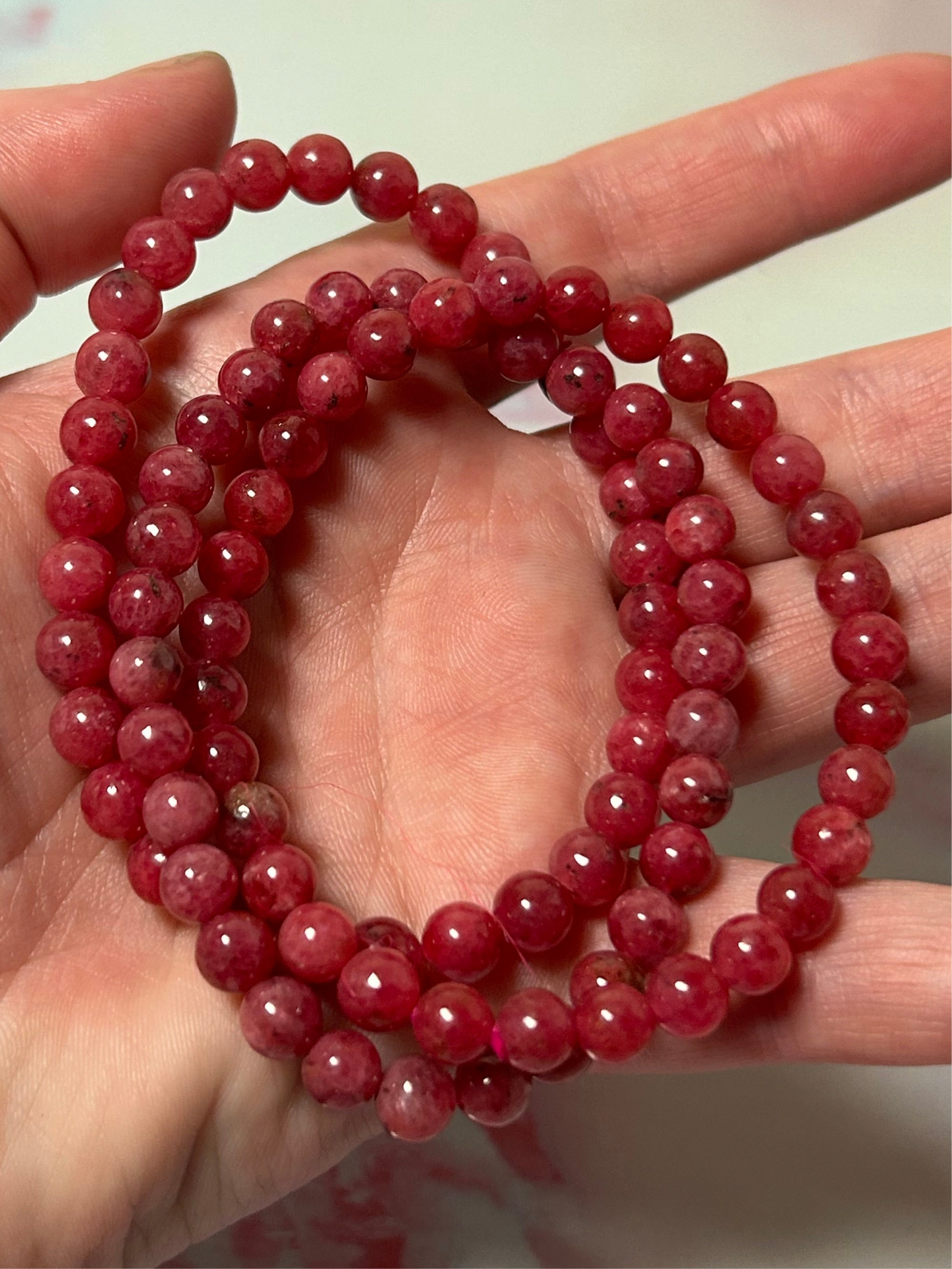 Red Rhodonite Bracelets 6mm