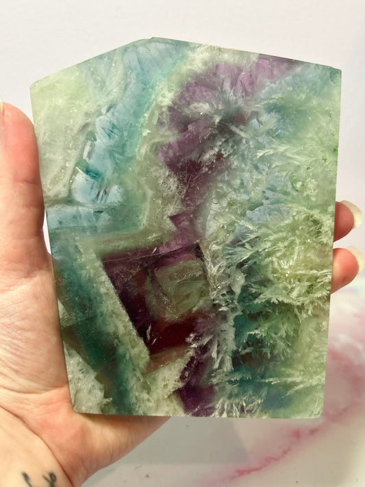 Feather Fluorite Slab