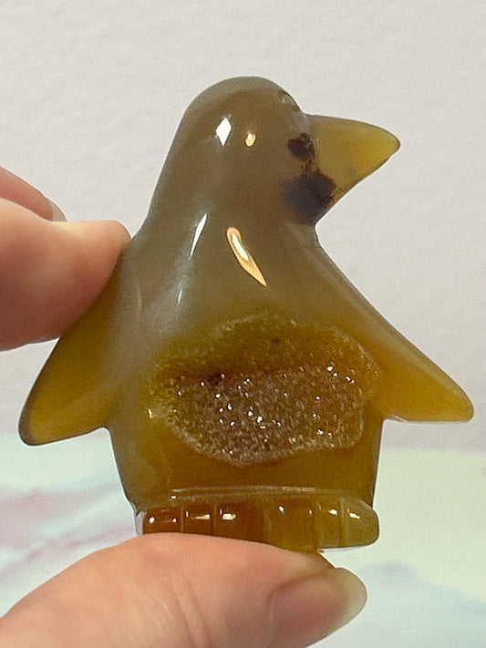 Druzy Agate Penguin D