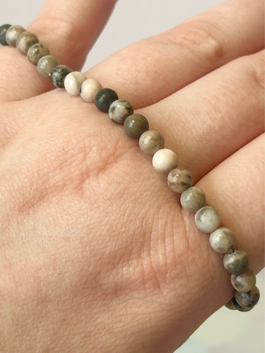 Zebra Jasper Bracelet 4mm