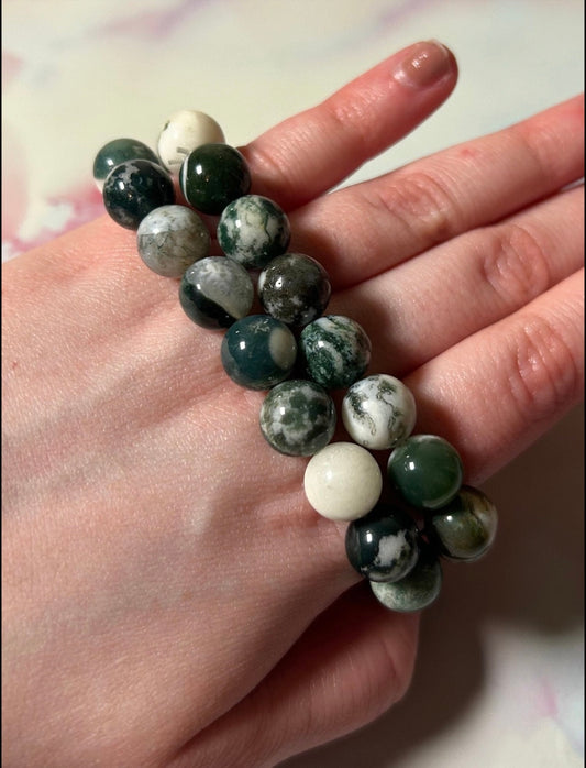 Moss Agate Bracelets