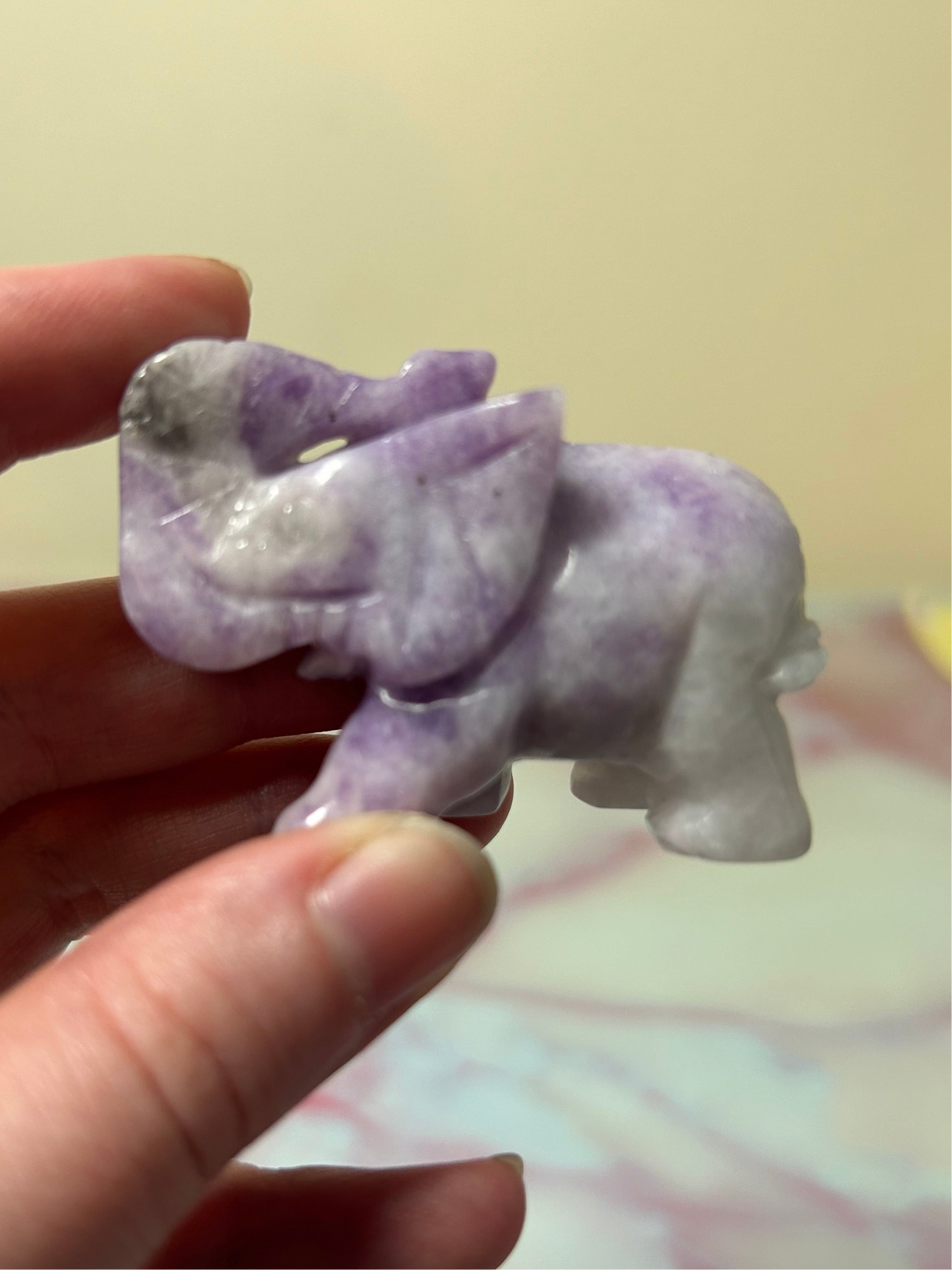 Lepidolite Elephants