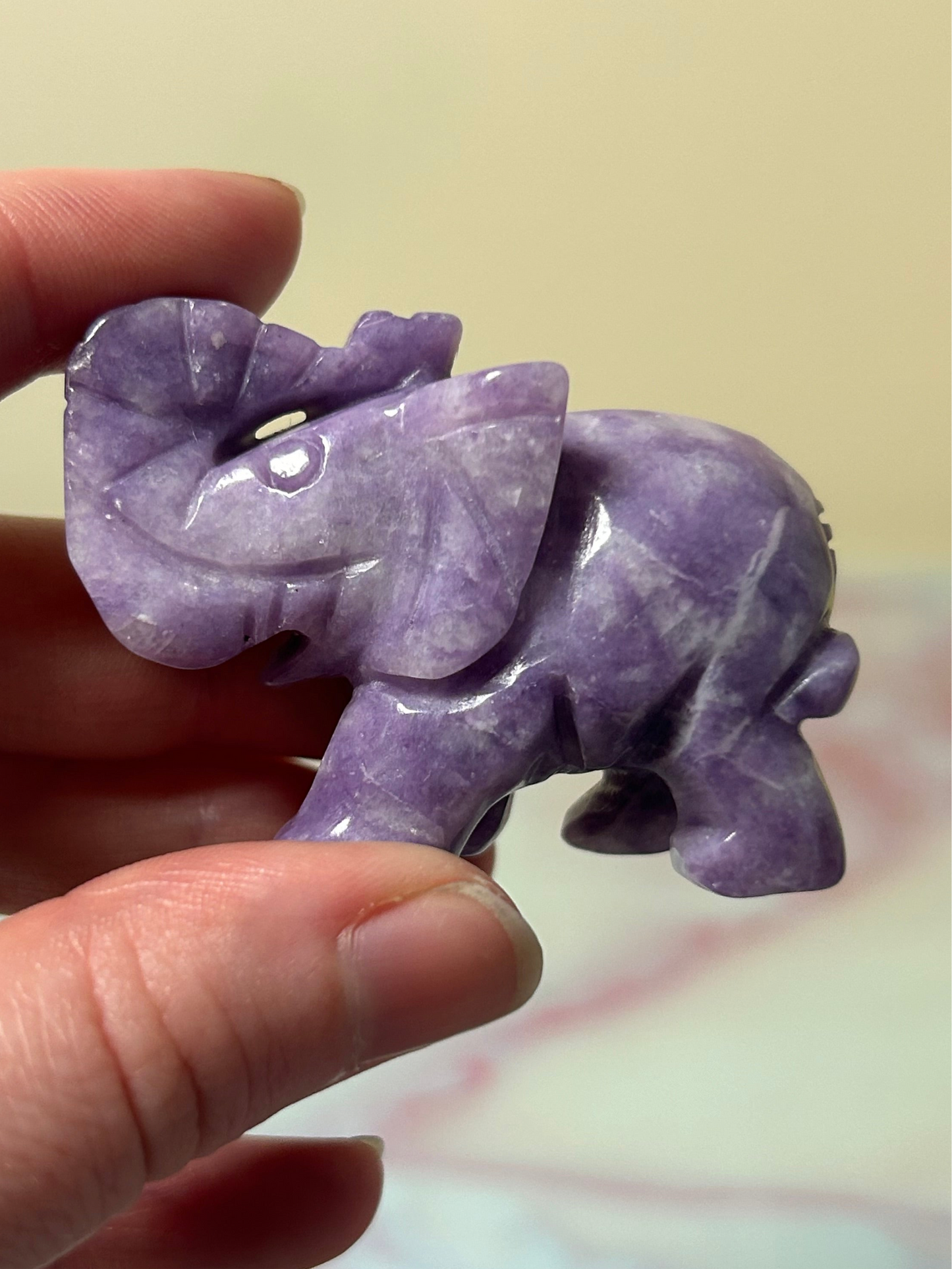 Lepidolite Elephants