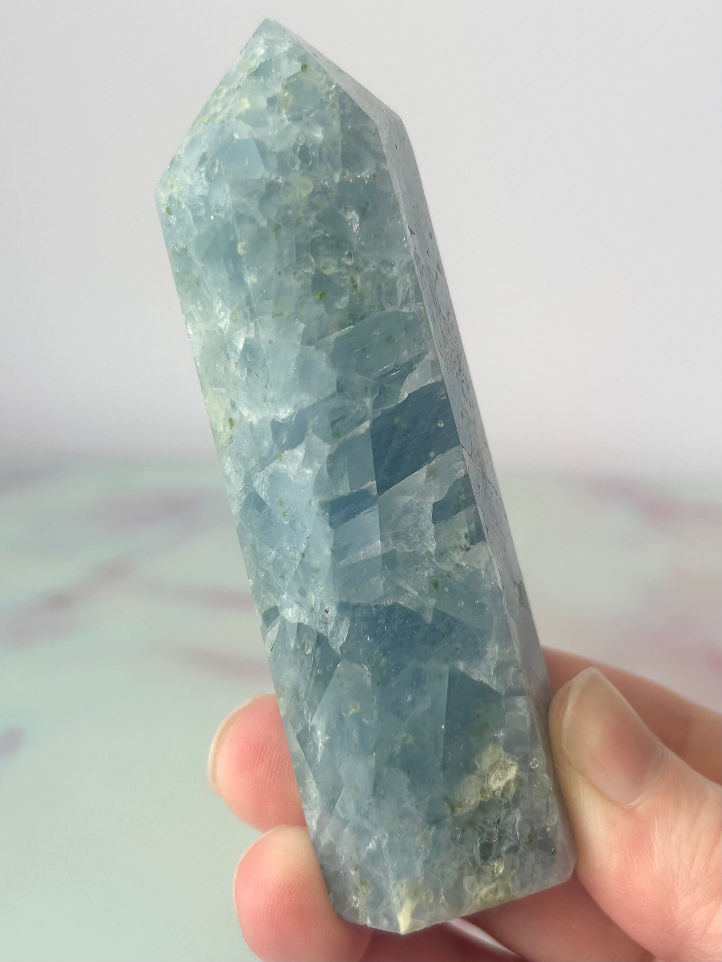 Blue Calcite Tower
