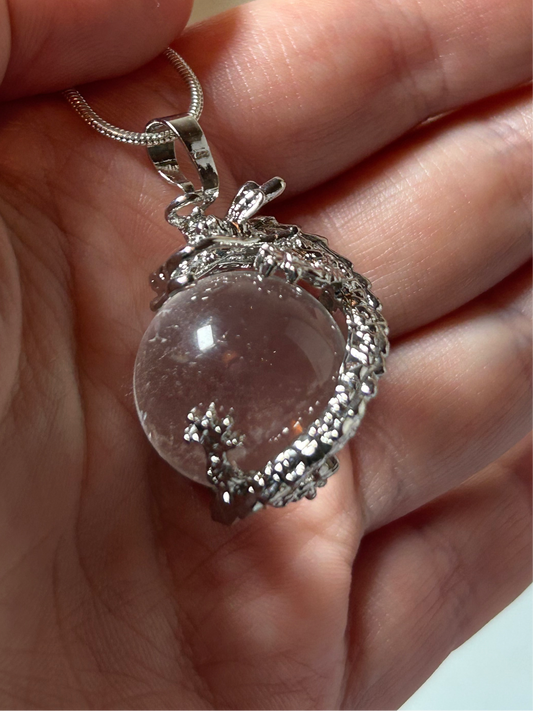 Clear Quartz DragonBall Necklace