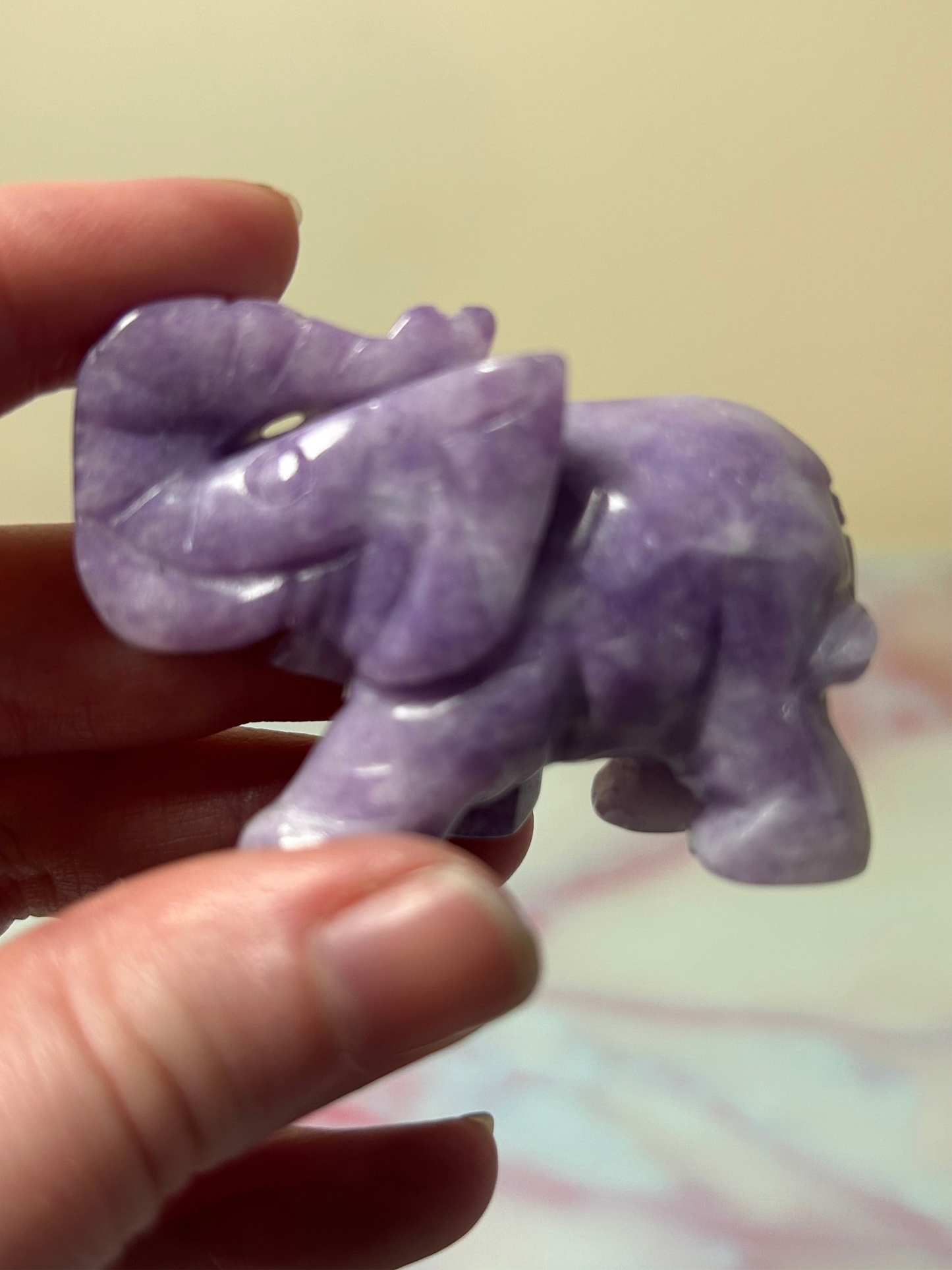 Lepidolite Elephants