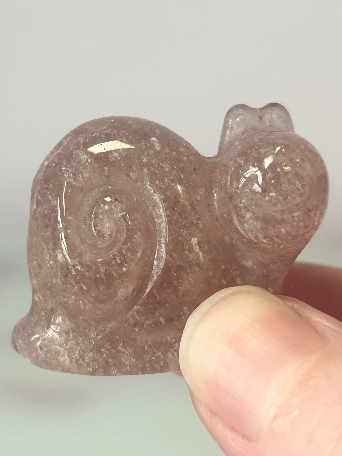 Strawberry Quartz Snail
